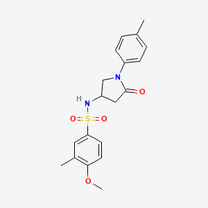 4-methoxy-3-methyl-N-(5-oxo-1-(p-tolyl)pyrrolidin-3-yl)benzenesulfonamide