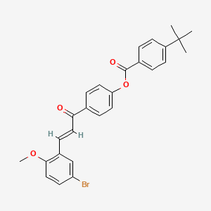 4-[3-(5-Bromo-2-methoxyphenyl)acryloyl]phenyl 4-(tert-butyl)benzenecarboxylate