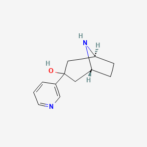 molecular formula C12H16N2O B2758039 (1R,5S)-3-Pyridin-3-yl-8-azabicyclo[3.2.1]octan-3-ol CAS No. 1610093-13-4