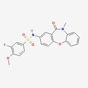 3-fluoro-4-methoxy-N-(10-methyl-11-oxo-10,11-dihydrodibenzo[b,f][1,4]oxazepin-2-yl)benzenesulfonamide