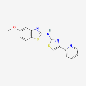 5-methoxy-N-(4-(pyridin-2-yl)thiazol-2-yl)benzo[d]thiazol-2-amine