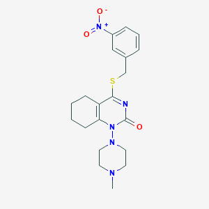 1-(4-methylpiperazin-1-yl)-4-((3-nitrobenzyl)thio)-5,6,7,8-tetrahydroquinazolin-2(1H)-one