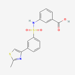 3-[[3-(2-Methyl-1,3-thiazol-4-yl)phenyl]sulfonylamino]benzoic acid