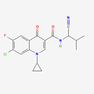 7-chloro-N-(1-cyano-2-methylpropyl)-1-cyclopropyl-6-fluoro-4-oxo-1,4-dihydroquinoline-3-carboxamide