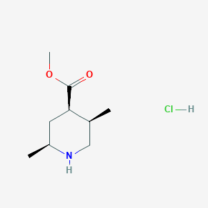 molecular formula C9H18ClNO2 B2758056 Methyl (2S,4R,5R)-2,5-dimethylpiperidine-4-carboxylate;hydrochloride CAS No. 2408938-02-1
