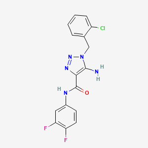 5-amino-1-[(2-chlorophenyl)methyl]-N-(3,4-difluorophenyl)triazole-4-carboxamide
