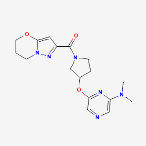 (6,7-dihydro-5H-pyrazolo[5,1-b][1,3]oxazin-2-yl)(3-((6-(dimethylamino)pyrazin-2-yl)oxy)pyrrolidin-1-yl)methanone