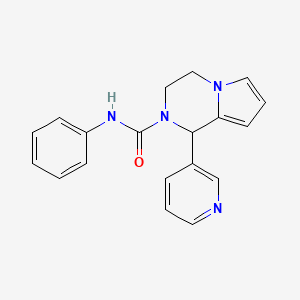 molecular formula C19H18N4O B2758083 N-phenyl-1-(pyridin-3-yl)-1H,2H,3H,4H-pyrrolo[1,2-a]pyrazine-2-carboxamide CAS No. 900003-09-0