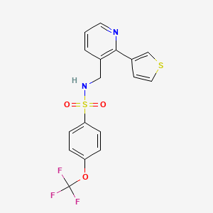 N-((2-(thiophen-3-yl)pyridin-3-yl)methyl)-4-(trifluoromethoxy)benzenesulfonamide
