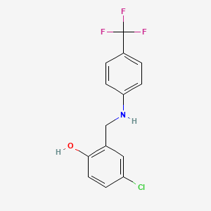4-Chloro-2-({[4-(trifluoromethyl)phenyl]amino}methyl)phenol