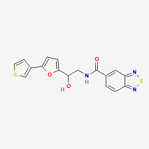 N-(2-hydroxy-2-(5-(thiophen-3-yl)furan-2-yl)ethyl)benzo[c][1,2,5]thiadiazole-5-carboxamide