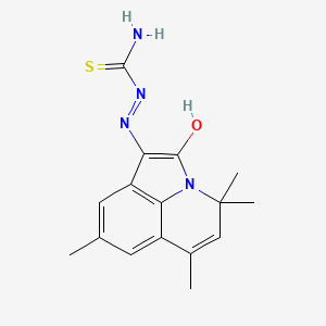 molecular formula C16H18N4OS B2758094 (1E)-4,4,6,8-tetramethyl-4H-pyrrolo[3,2,1-ij]quinoline-1,2-dione 1-thiosemicarbazone CAS No. 522659-87-6
