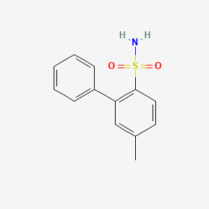 molecular formula C13H13NO2S B2758096 4-Methyl-2-phenylbenzene-1-sulfonamide CAS No. 936841-54-2