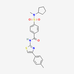 4-(N-cyclopentyl-N-methylsulfamoyl)-N-(4-(p-tolyl)thiazol-2-yl)benzamide