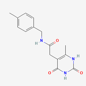2-(6-methyl-2,4-dioxo-1,2,3,4-tetrahydropyrimidin-5-yl)-N-(4-methylbenzyl)acetamide