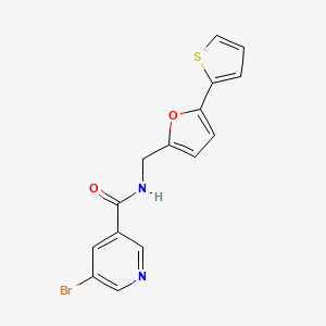 molecular formula C15H11BrN2O2S B2758102 5-bromo-N-((5-(thiophen-2-yl)furan-2-yl)methyl)nicotinamide CAS No. 2034248-33-2