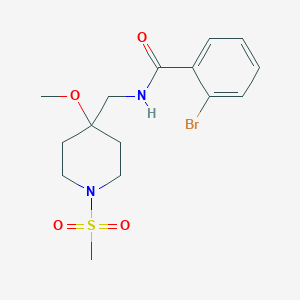 molecular formula C15H21BrN2O4S B2758106 2-bromo-N-[(1-methanesulfonyl-4-methoxypiperidin-4-yl)methyl]benzamide CAS No. 2415491-98-2