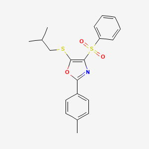 5-(Isobutylthio)-4-(phenylsulfonyl)-2-(p-tolyl)oxazole