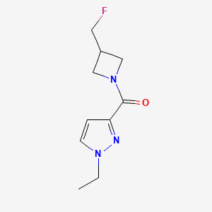 molecular formula C10H14FN3O B2758118 (1-ethyl-1H-pyrazol-3-yl)(3-(fluoromethyl)azetidin-1-yl)methanone CAS No. 2034606-57-8