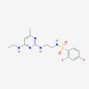 N-(2-((4-(ethylamino)-6-methylpyrimidin-2-yl)amino)ethyl)-2,4-difluorobenzenesulfonamide