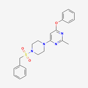 4-(4-(Benzylsulfonyl)piperazin-1-yl)-2-methyl-6-phenoxypyrimidine
