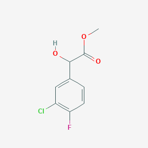 molecular formula C9H8ClFO3 B2758127 Methyl 2-(3-chloro-4-fluorophenyl)-2-hydroxyacetate CAS No. 1520836-52-5