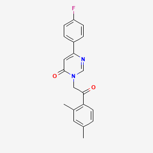 3-(2-(2,4-dimethylphenyl)-2-oxoethyl)-6-(4-fluorophenyl)pyrimidin-4(3H)-one