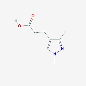 molecular formula C8H12N2O2 B2758152 3-(1,3-dimethyl-1H-pyrazol-4-yl)propanoic acid CAS No. 1006490-35-2