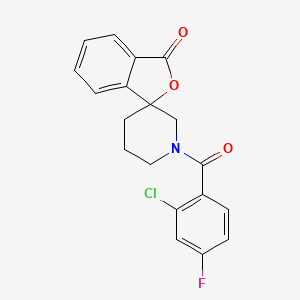 molecular formula C19H15ClFNO3 B2758175 1'-(2-chloro-4-fluorobenzoyl)-3H-spiro[isobenzofuran-1,3'-piperidin]-3-one CAS No. 1705970-22-4