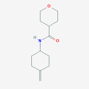 molecular formula C13H21NO2 B2758176 N-(4-methylidenecyclohexyl)oxane-4-carboxamide CAS No. 2097920-04-0