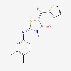 (5E)-2-(3,4-dimethylanilino)-5-(thiophen-2-ylmethylidene)-1,3-thiazol-4-one