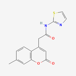 2-(7-methyl-2-oxo-2H-chromen-4-yl)-N-(thiazol-2-yl)acetamide