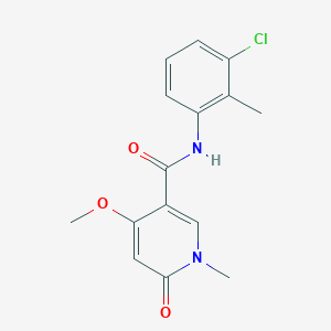 molecular formula C15H15ClN2O3 B2758184 N-(3-氯-2-甲基苯基)-4-甲氧基-1-甲基-6-氧代-1,6-二氢吡啉-3-羧酰胺 CAS No. 2034527-43-8