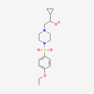 molecular formula C17H26N2O4S B2758187 1-Cyclopropyl-2-(4-((4-ethoxyphenyl)sulfonyl)piperazin-1-yl)ethanol CAS No. 1396884-36-8