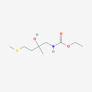 molecular formula C9H19NO3S B2758218 Ethyl (2-hydroxy-2-methyl-4-(methylthio)butyl)carbamate CAS No. 1396888-15-5