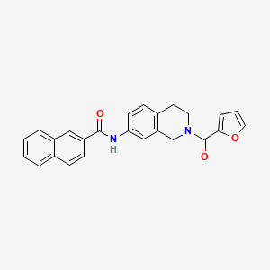 molecular formula C25H20N2O3 B2758245 N-(2-(furan-2-carbonyl)-1,2,3,4-tetrahydroisoquinolin-7-yl)-2-naphthamide CAS No. 955686-80-3