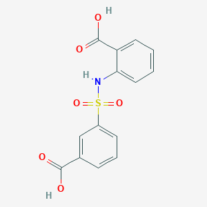 molecular formula C14H11NO6S B2758250 3-[(2-carboxyphenyl)sulfamoyl]benzoic Acid CAS No. 328028-15-5