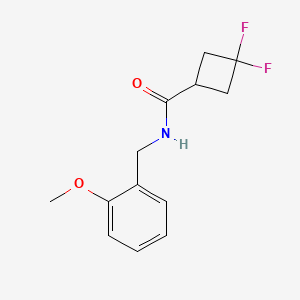 B2758274 3,3-Difluoro-N-[(2-methoxyphenyl)methyl]cyclobutane-1-carboxamide CAS No. 2324879-61-8