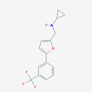 molecular formula C15H14F3NO B275841 N-({5-[3-(trifluoromethyl)phenyl]furan-2-yl}methyl)cyclopropanamine 