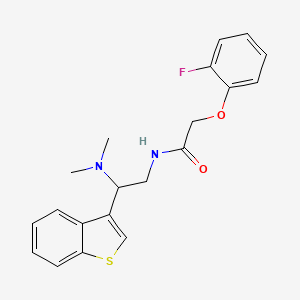 molecular formula C20H21FN2O2S B2758459 N-[2-(1-benzothiophen-3-yl)-2-(dimethylamino)ethyl]-2-(2-fluorophenoxy)acetamide CAS No. 2034390-87-7