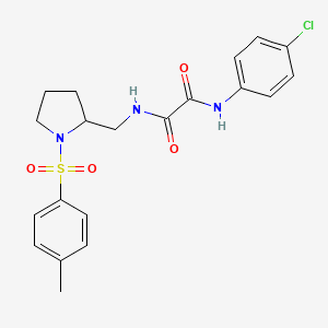 molecular formula C20H22ClN3O4S B2758467 N1-(4-chlorophenyl)-N2-((1-tosylpyrrolidin-2-yl)methyl)oxalamide CAS No. 896271-43-5
