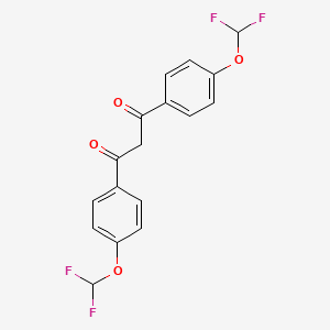 molecular formula C17H12F4O4 B2758487 1,3-Bis(4-(difluoromethoxy)phenyl)propane-1,3-dione CAS No. 832739-86-3