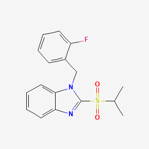 molecular formula C17H17FN2O2S B2758494 1-(2-fluorobenzyl)-2-(isopropylsulfonyl)-1H-benzo[d]imidazole CAS No. 886903-91-9