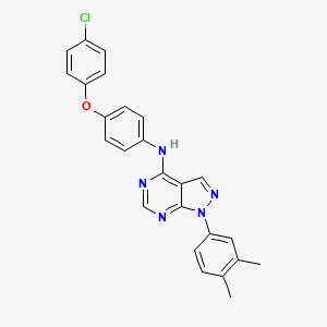 molecular formula C25H20ClN5O B2758506 N-(4-(4-chlorophenoxy)phenyl)-1-(3,4-dimethylphenyl)-1H-pyrazolo[3,4-d]pyrimidin-4-amine CAS No. 890887-23-7