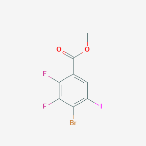 molecular formula C8H4BrF2IO2 B2758520 Methyl 4-bromo-2,3-difluoro-5-iodobenzoate CAS No. 1878217-46-9