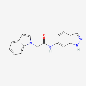 molecular formula C17H14N4O B2758538 N-(1H-indazol-6-yl)-2-(1H-indol-1-yl)acetamide CAS No. 1219906-24-7