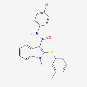 N-(4-chlorophenyl)-1-methyl-2-[(3-methylphenyl)sulfanyl]-1H-indole-3-carboxamide