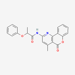 N-(4-methyl-5-oxochromeno[4,3-b]pyridin-2-yl)-2-phenoxypropanamide