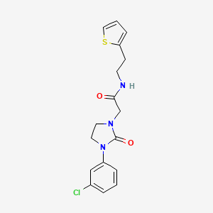 2-(3-(3-chlorophenyl)-2-oxoimidazolidin-1-yl)-N-(2-(thiophen-2-yl)ethyl)acetamide