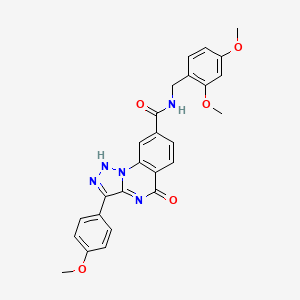 molecular formula C26H23N5O5 B2758567 N-(2,4-dimethoxybenzyl)-3-(4-methoxyphenyl)-5-oxo-4,5-dihydro-[1,2,3]triazolo[1,5-a]quinazoline-8-carboxamide CAS No. 1031934-52-7